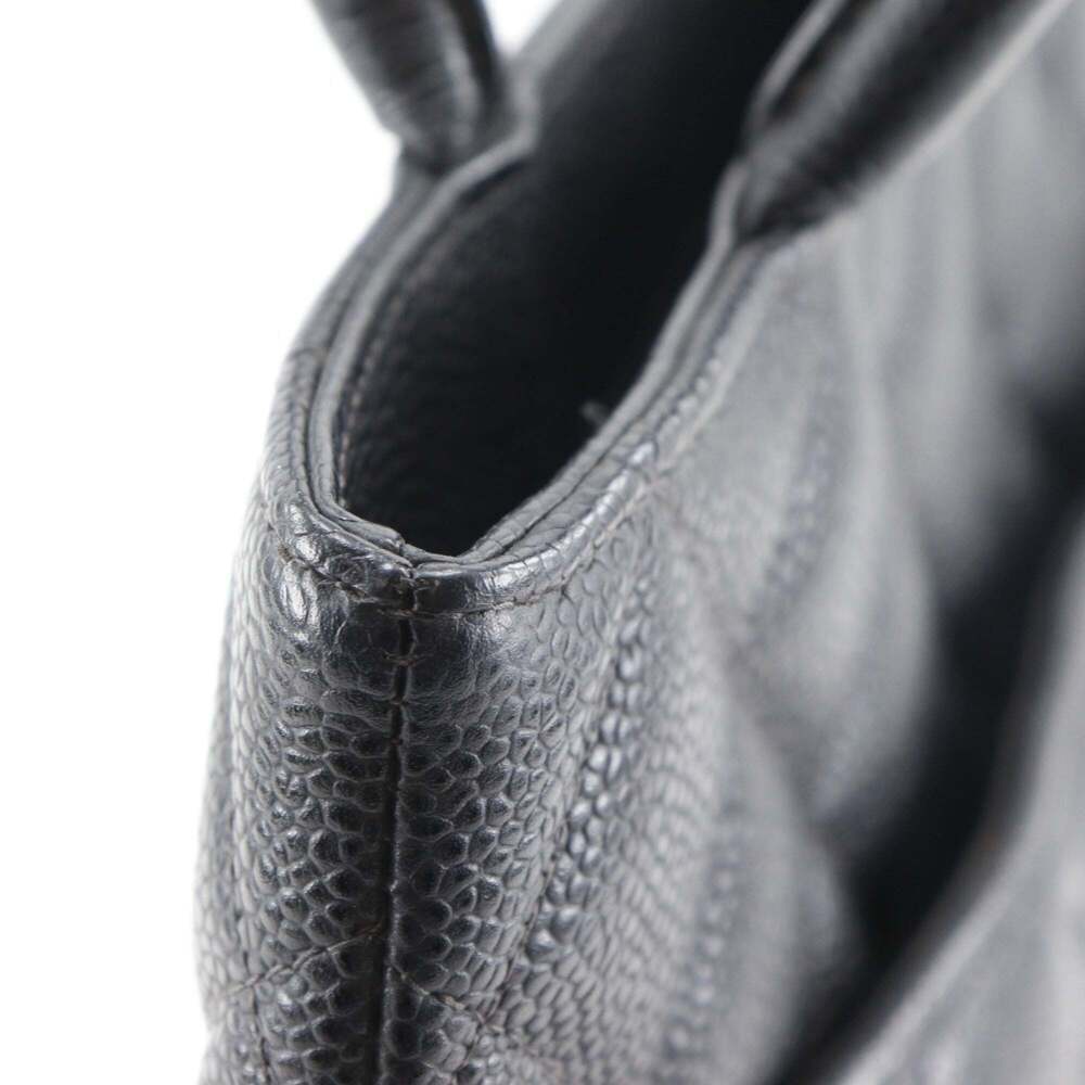 CHANEL Black Caviar Leather Logo Tote Bag - Picture 11 of 14